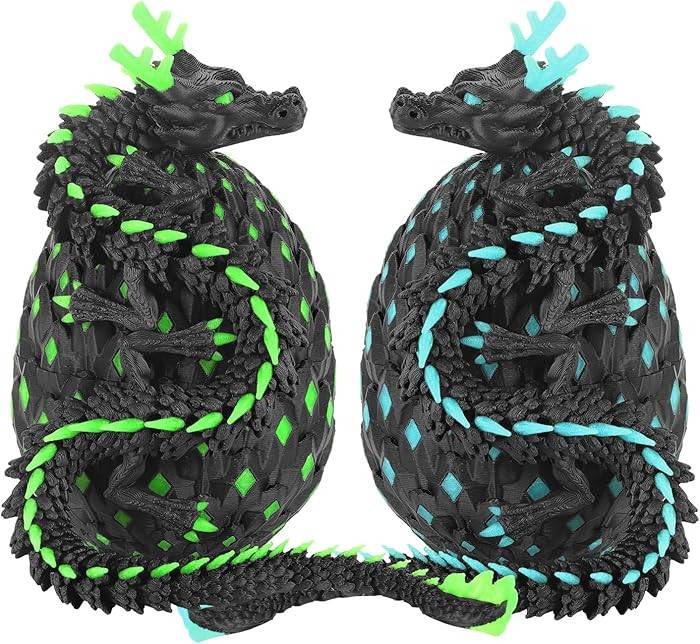 OKYUK 12-inch 3D Printed Dragon Eggs, Glow in The Dark Fidget Toys for Kids & Adults, for Home Of... | Amazon (US)