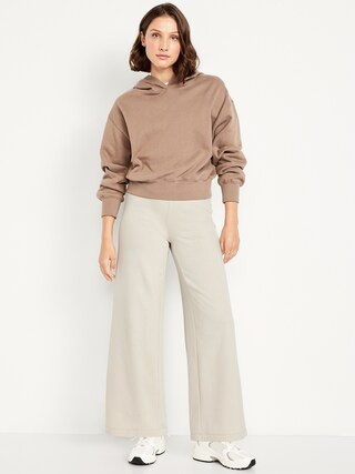 High-Waisted Fleece-Lined Super Wide-Leg Pants | Old Navy (US)