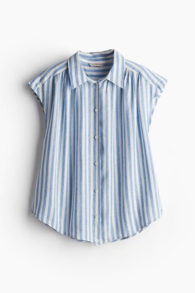 Linen-blend Sleeveless Shirt | H&M (US + CA)