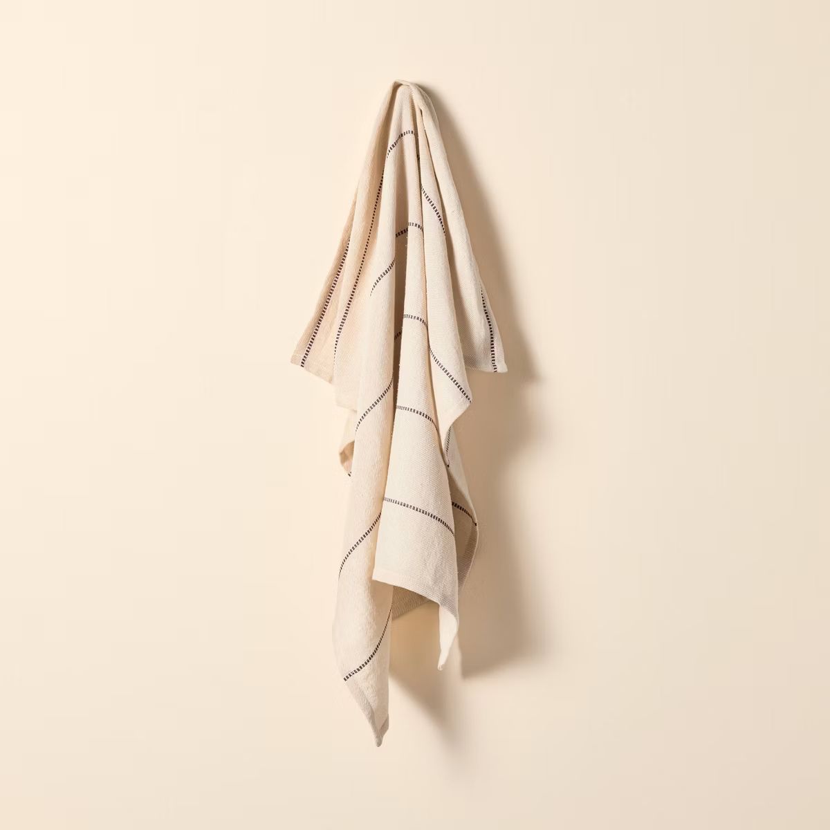 Simple Stripe Flour Sack Kitchen Towel Natural/Burgundy - Hearth & Hand™ with Magnolia | Target