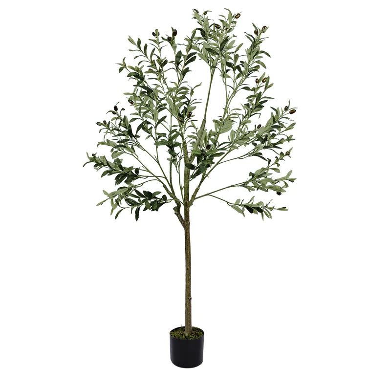60'' Faux Olive Tree Tree in Pot | Wayfair North America