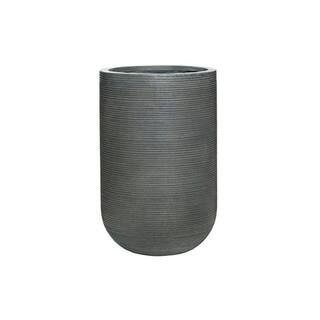 Vasesource 14 in. x 21 in. Rough Grey Round Fibercement Rough Pot-P3032-55-21 - The Home Depot | The Home Depot