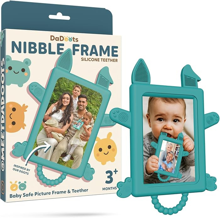 Nibble Frame: BPA-Free Silicone Teething Toy & Picture Frame - Safe & Soft Relief for Infants, To... | Amazon (US)