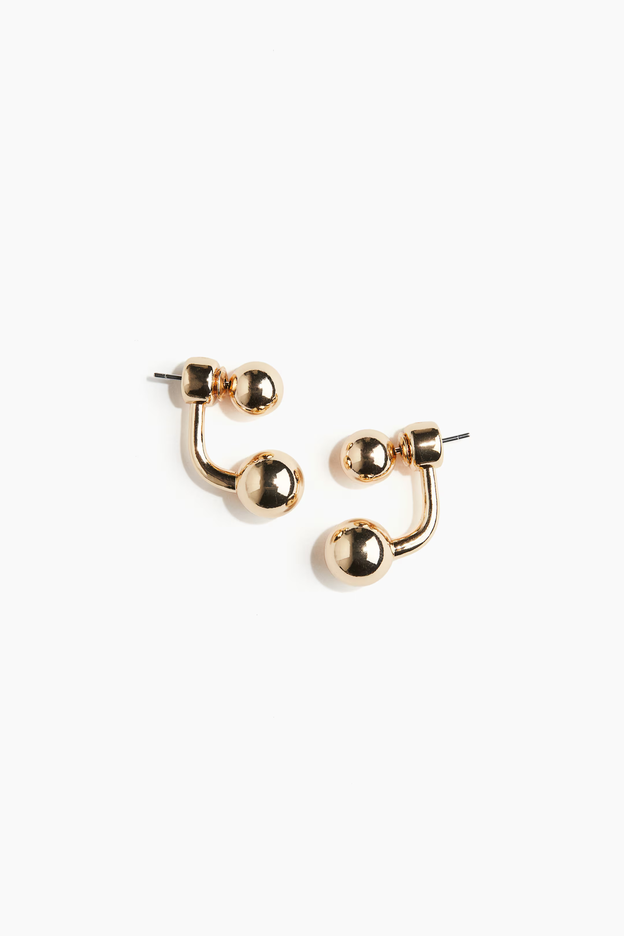 Sphere-Detail Front and Back Earrings - Gold-colored - Ladies | H&M US | H&M (US + CA)