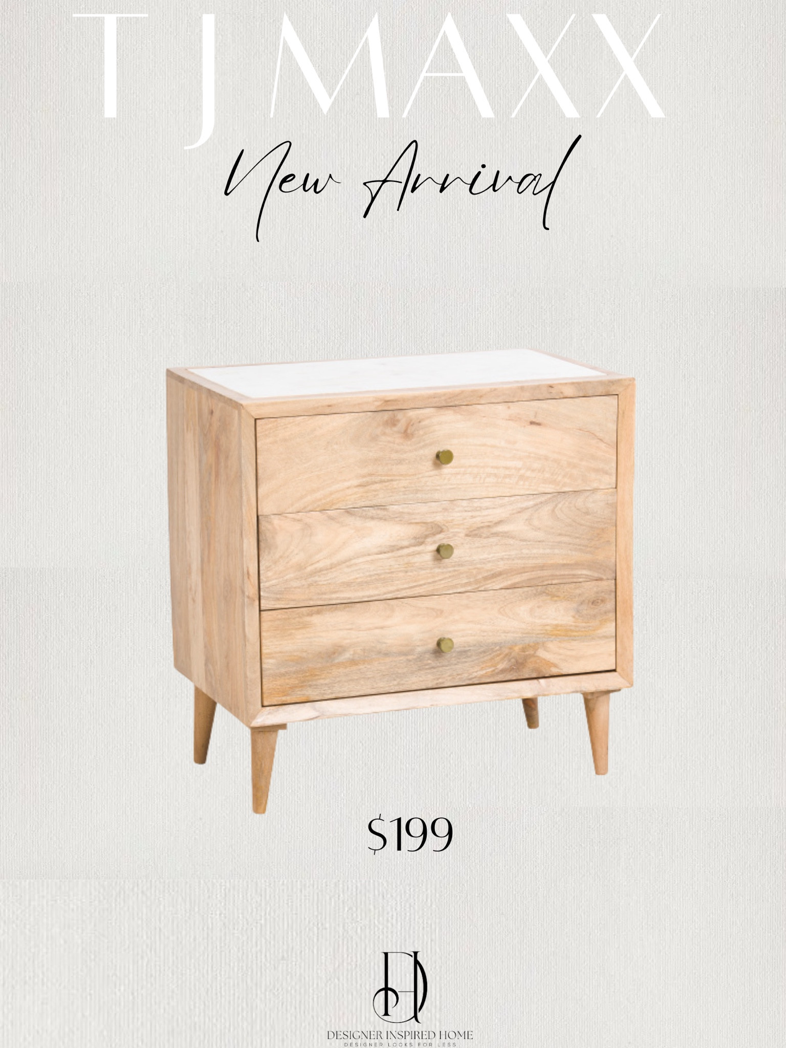 New arrival from TJ Maxx! 
New, marble top nightstand, deal

#LTKhome