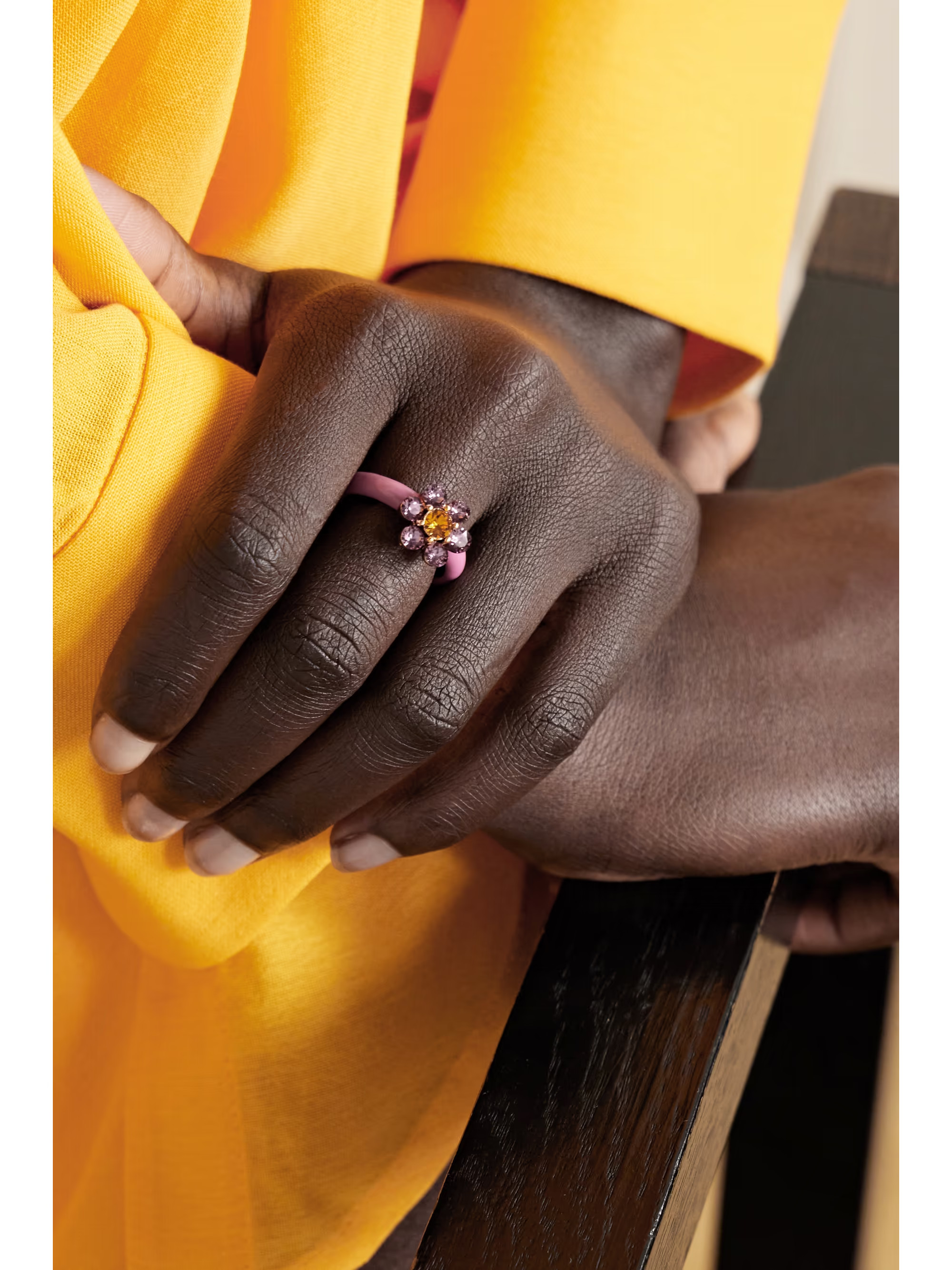 Set of two gold-tone, enamel and crystal rings | NET-A-PORTER (US)