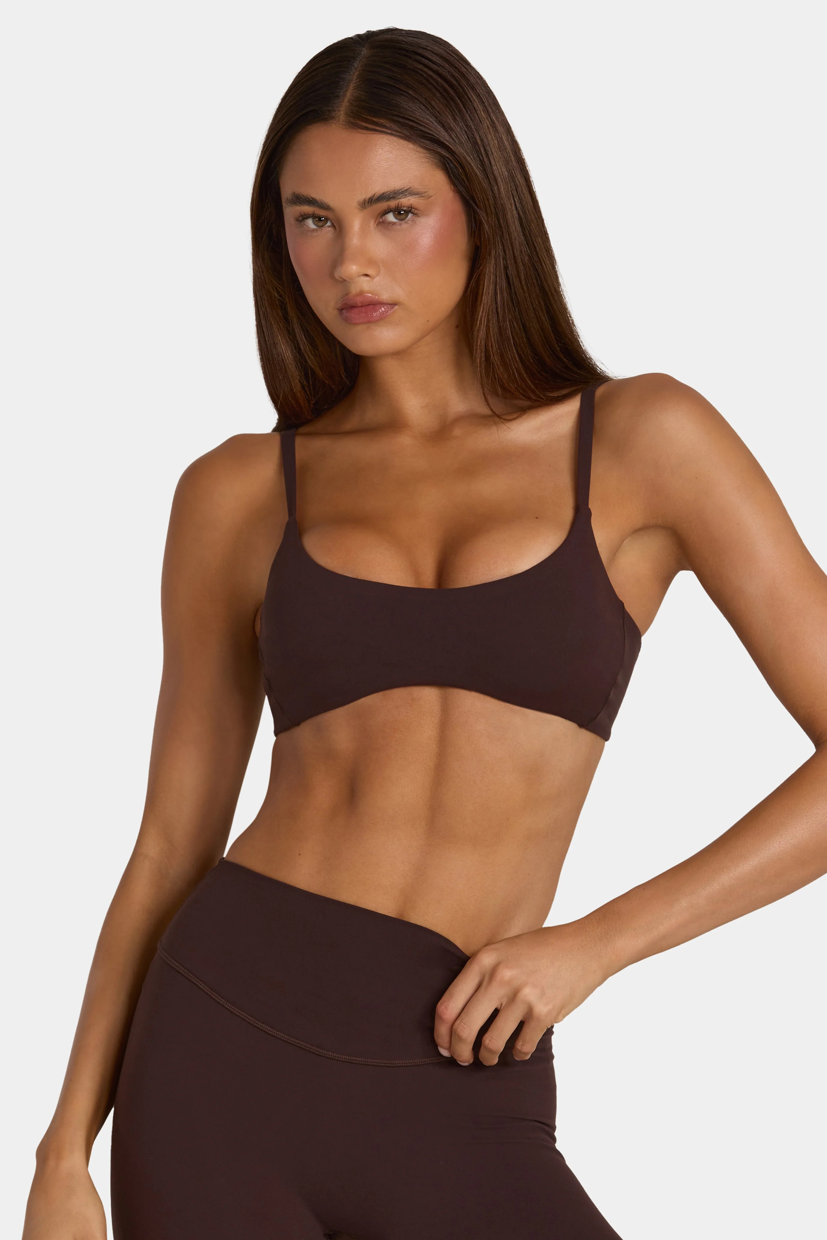 Soft Active Low-Impact Sports Bra in Espresso | Bo+Tee