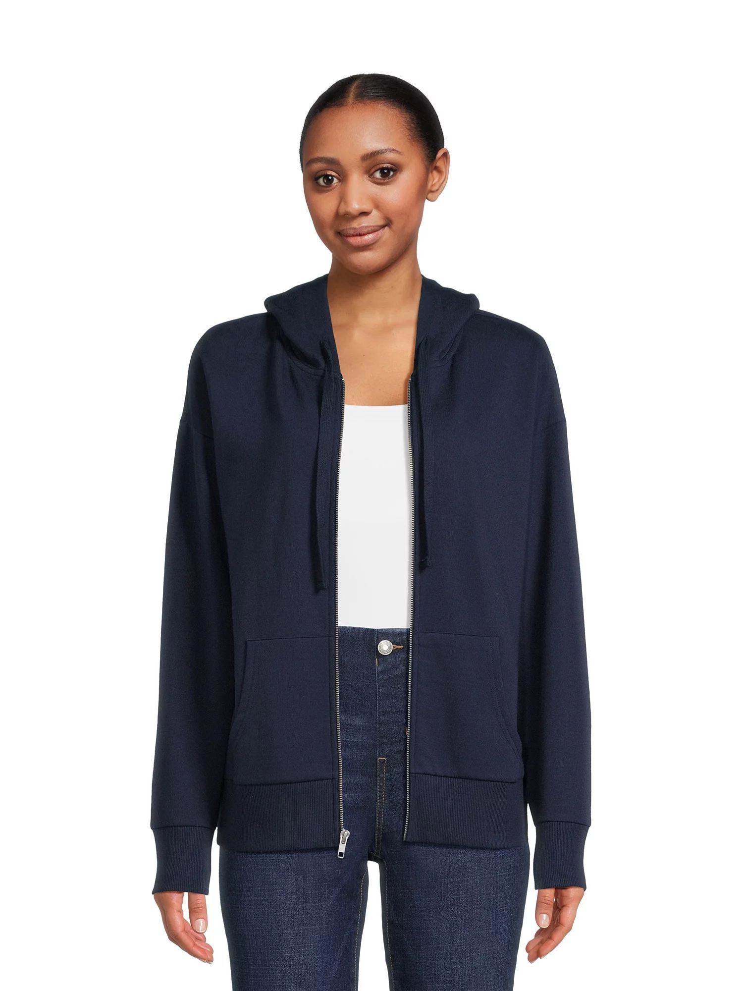Time and Tru Women's Full Zip Fleece Jacket with Pockets, Sizes XS-XXXL | Walmart (US)