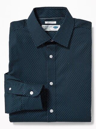Slim-Fit Built-In Flex Signature Non-Iron Dress Shirt for Men | Old Navy (US)
