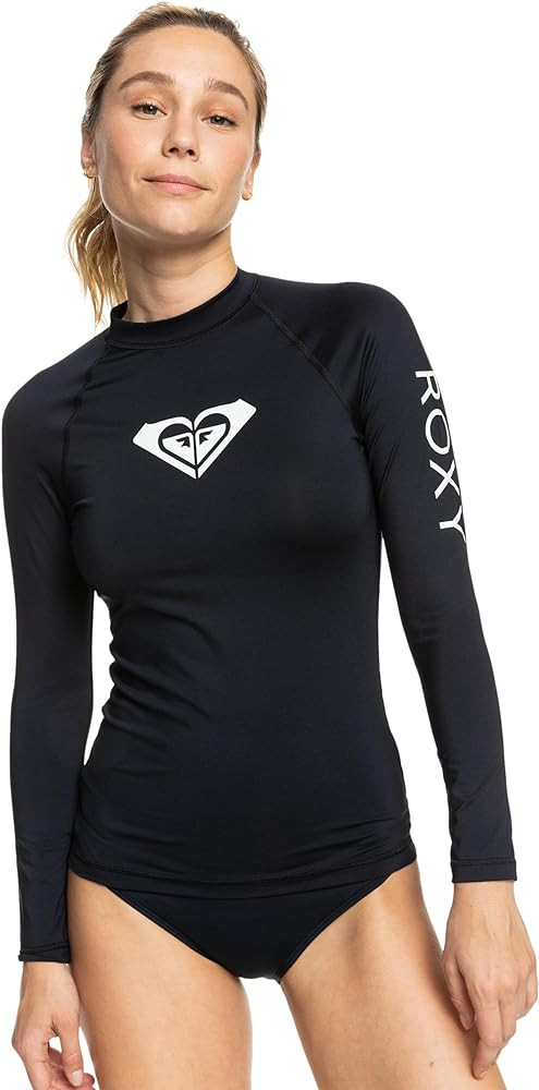 Roxy Women's Rash Guard Whole Hearted UPF 50+Long Sleeve Sun Protection Swim Shirt-Quick Dry Rash... | Amazon (US)