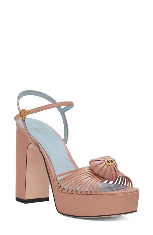 Valentino Garavani Royal Platform Sandal in Light Phard at Nordstrom, Size 7.5Us | Nordstrom