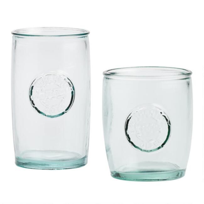 Recycled Stamped Spanish Bar Glass Set of 2 | World Market