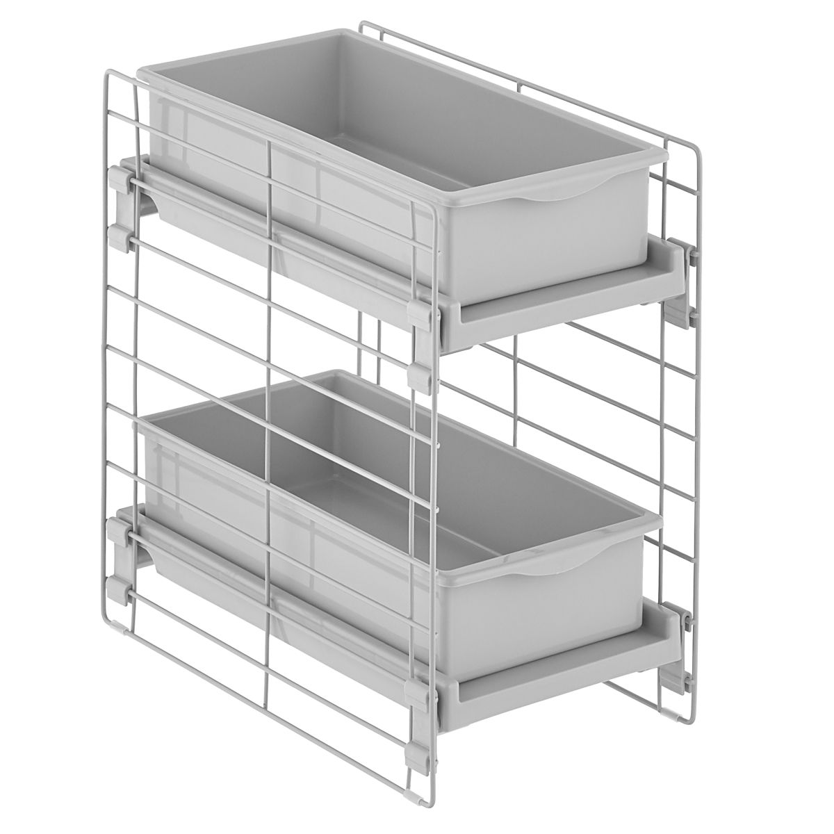 Adjustable 2-Drawer Organizer Grey | The Container Store