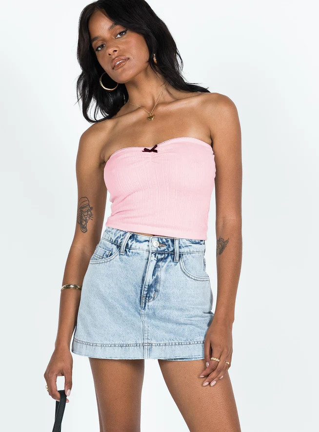 Heuston Skort Denim Lower Impact | Princess Polly US