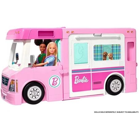 Barbie 3-In-1 Dreamcamper Vehicle With Pool, Truck, Boat And 50 Accessories | Walmart (US)