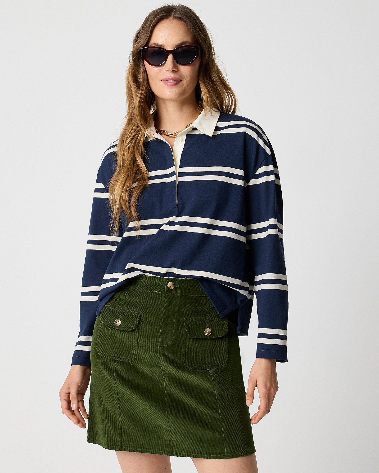 Corduroy patch-pocket mini skirt | J.Crew Factory