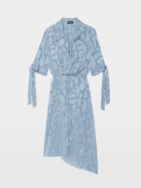 Robe Rhani Soie Bleu Jacquard Paisley | Zadig&Voltaire | Zadig & Voltaire (FR)