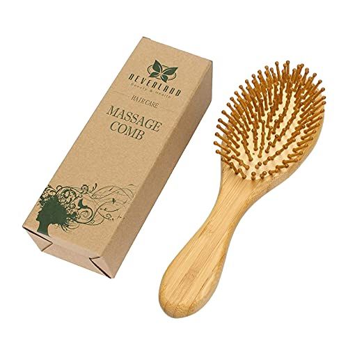 Neverland Beauty 100% Natural Bamboo Hair Brush Detangling Massage Anti-Static Hair Comb Wooden B... | Amazon (CA)