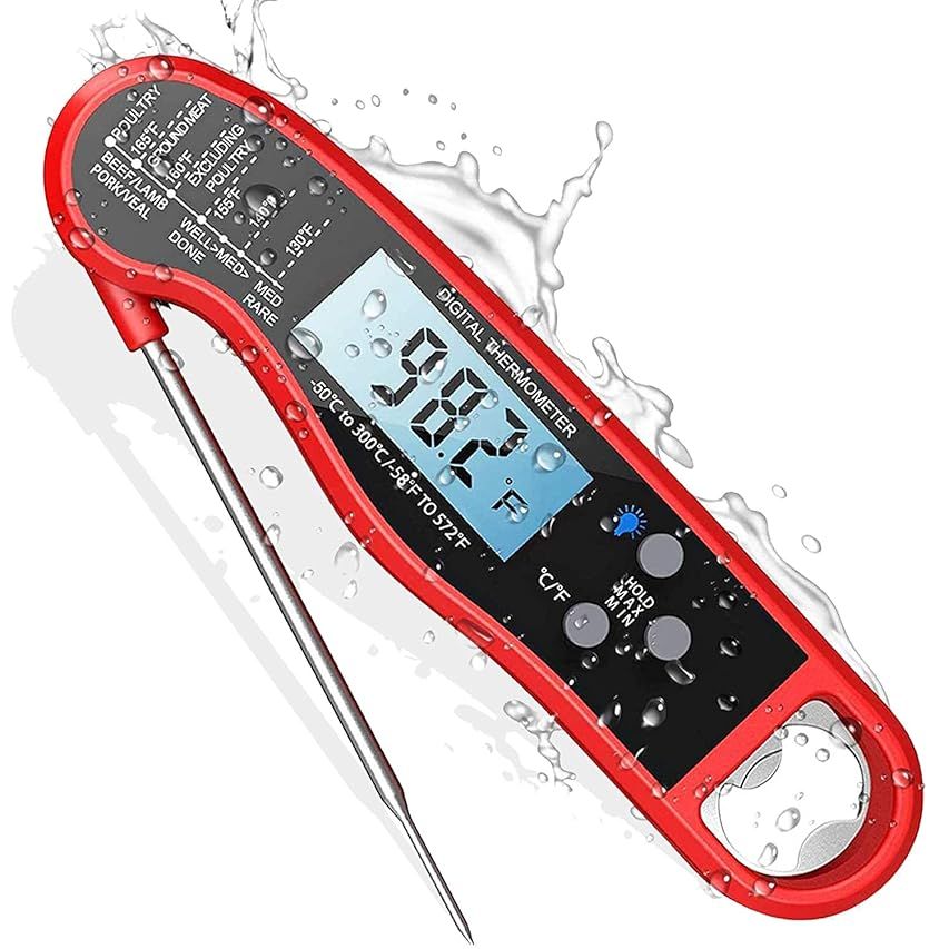 Alpha Grillers Instant Read Meat Thermometer for Grill and Cooking. Best Waterproof Ultra Fast Therm | Amazon (US)