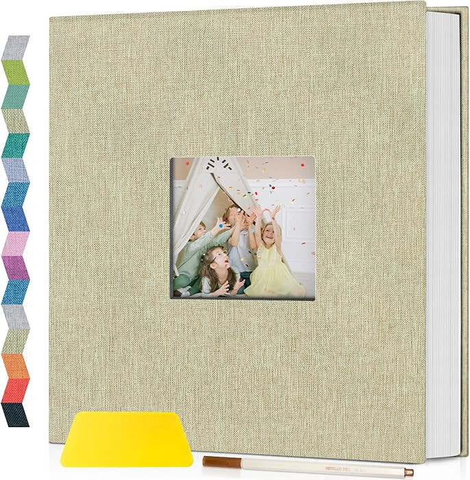 popotop Photo Album Self Adhesive with Picture Display Window,40 Pages DIY Scrapbooking Supplies ... | Amazon (US)