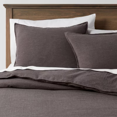 Space Dyed Cotton Linen Duvet Cover & Sham Set - Threshold™ | Target