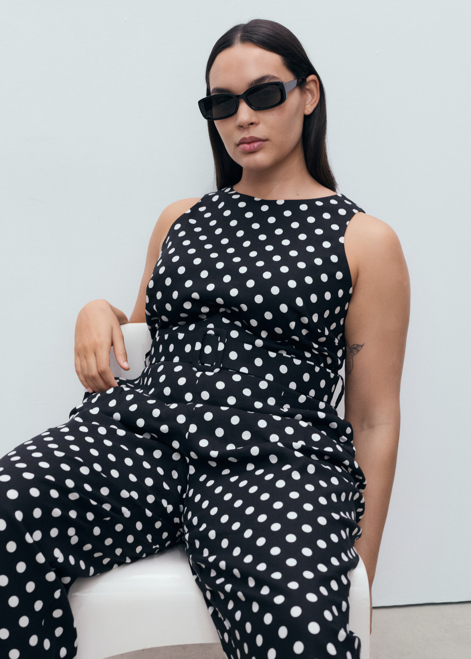 Overall mit Polka Dots und Gürtel | Mango EU