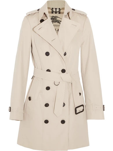 Burberry - The Sandringham Mid Cotton-gabardine Trench Coat - Beige | NET-A-PORTER (UK & EU)