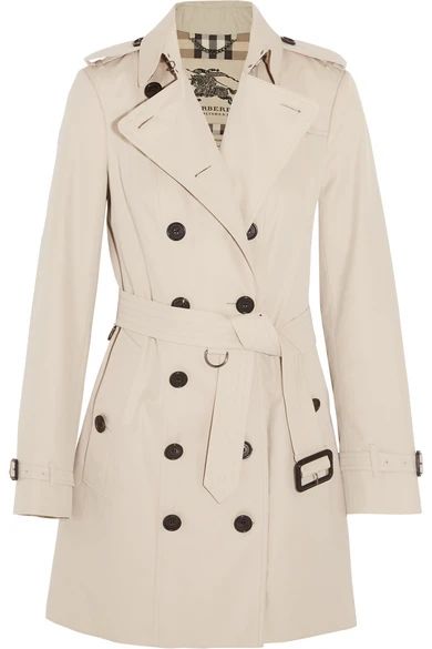 Burberry - The Sandringham Mid Cotton-gabardine Trench Coat - Beige | NET-A-PORTER (UK & EU)