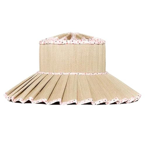 Lorna Murray Hat Pleated Sun Hat Straw Reversible Women's, Wide Brim Foldable Casual Outdoor Pleated Beach Summer Hat (Y) | Amazon (US)