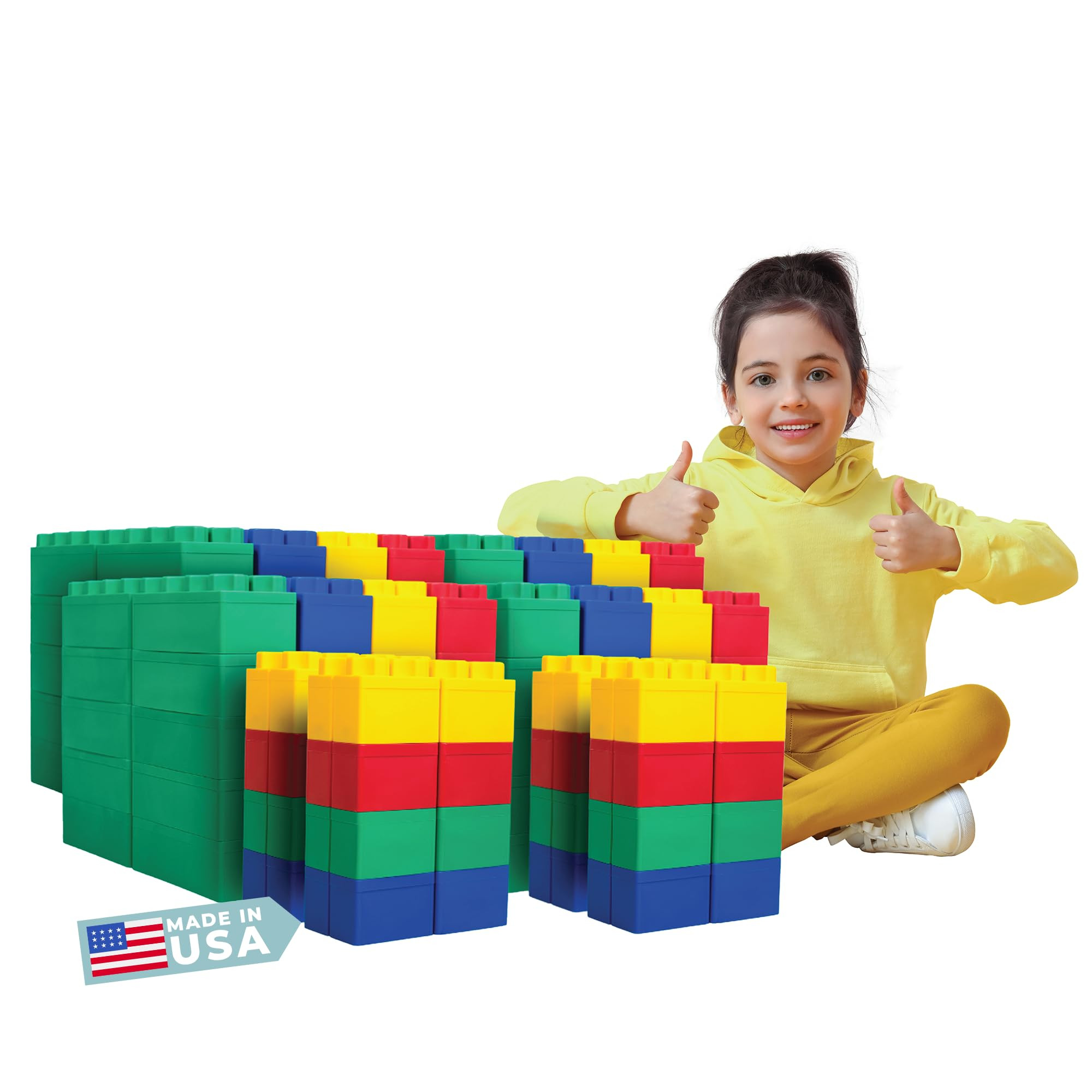 Big Blocks for Kids Ages 4-8 — Indoor & Outdoor Blocks for Kids Games — Large Building Blocks... | Amazon (US)