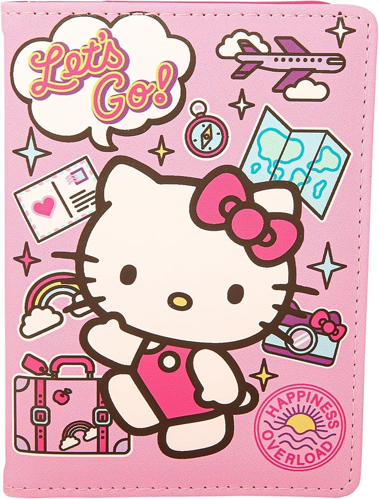 Hello Kitty Passport Holder for Travel Official License, Cute Passport Cover, Sanrio Gifts | Amazon (US)