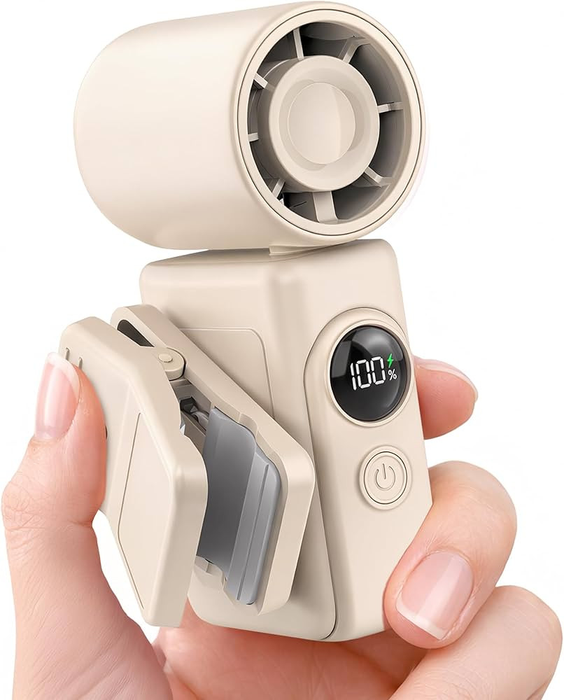 Hotsales Clip-On Portable Fan, 13500 RPM Rechargeable Handheld Mini Fan with LED Display, 360\u00... | Amazon (US)