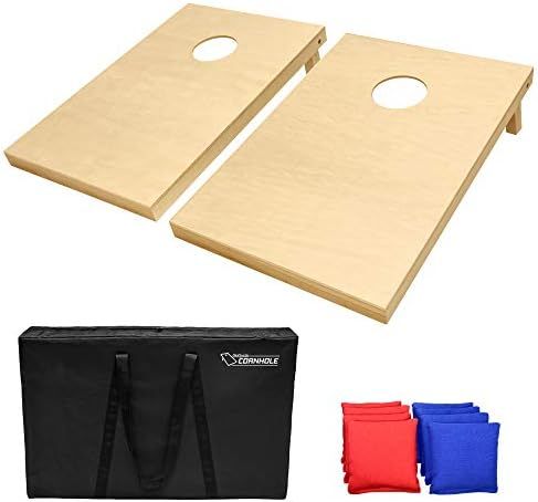 GoSports Solid Wood Premium Cornhole Set - Choose Between 4feet x 2feet or 3feet x 2feet Game Boa... | Amazon (US)