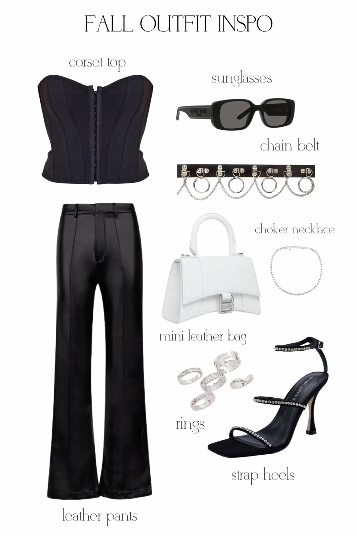feeling like a model rockstar in this simple yet elevated corset and flared pant duo. add a unique chain belt and a pair of sunglasses to finish the look. these strap high heels are the most comfortable heels I own. don’t miss out. shop the look. #corset #flaredpant #fallfashion #falllooks #falloutfit 

#LTKsalealert #LTKstyletip #LTKHoliday