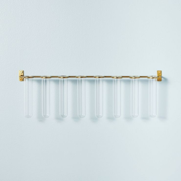 9pc Steel & Glass Plant Propagation Set Gold/Clear - Hearth & Hand™ with Magnolia | Target