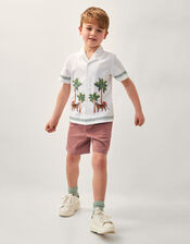 Tiger Embroidered Short Sleeve Shirt Ivory | Monsoon (UK)