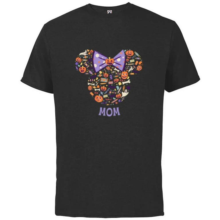 Disney Minnie Mouse Icon Halloween Mom - Short Sleeve Cotton T-Shirt for Adults - Customized-Blac... | Walmart (US)