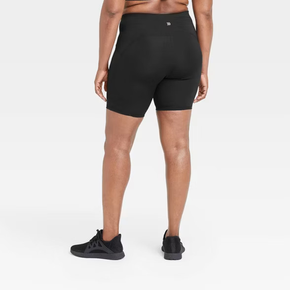 Women's Sculpted Linear High-Waisted Bike Shorts 7" - All in Motion™ | Target