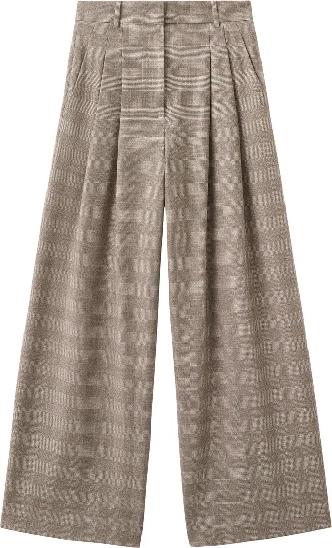 Natalie Plaid Wide-Leg Trousers | Nordstrom