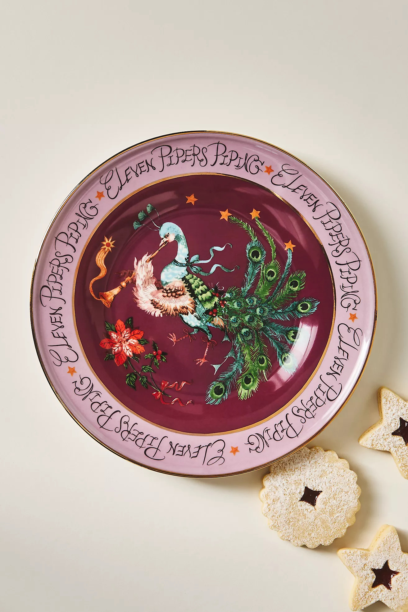 Phannapast Taychamaythakool x Anthropologie Twelve Days of Christmas Stoneware Dessert Plate | Anthropologie (US)