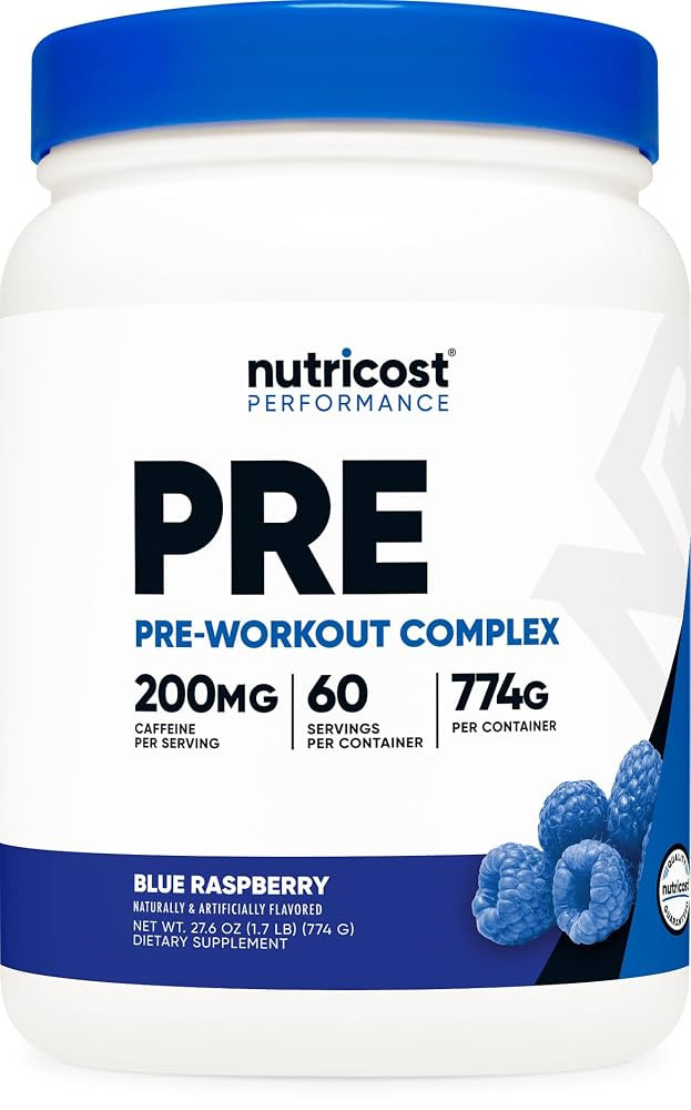 Nutricost Pre-Workout Complex Powder (60 Servings, Blue Raspberry) - Pre-Workout Supplement with ... | Amazon (US)