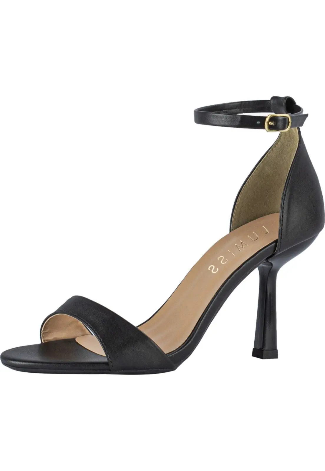 Sandália Feminina Salto Fino Lumiss Clássica Comfort Elegância Tiras Preto | Dafiti (BR)