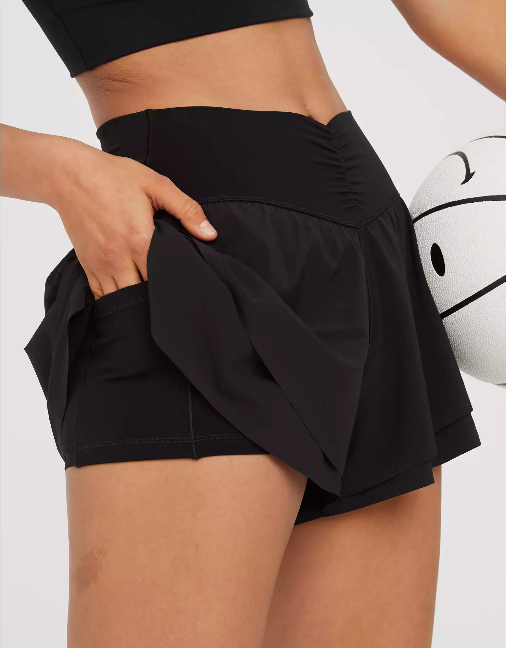 OFFLINE By Aerie Real Me Ruched Flowy Short | Aerie