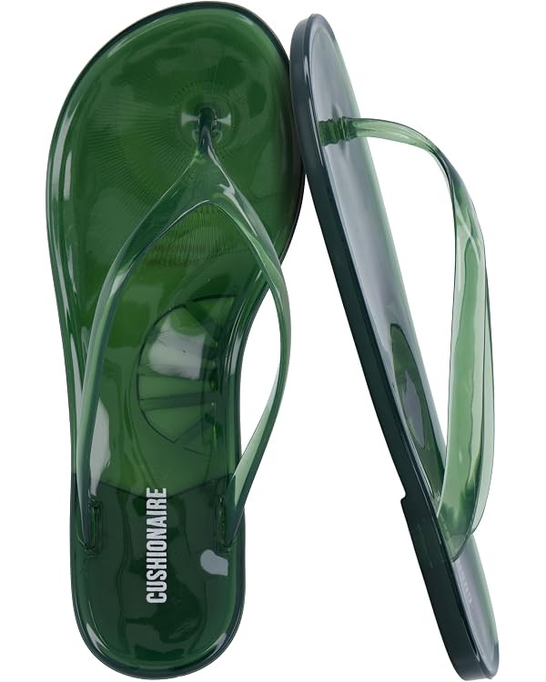 CUSHIONAIRE Splash Jelly Flip Flops for Women With Flexible Sole, Glossy Jelly Finish Summer Sand... | Amazon (US)