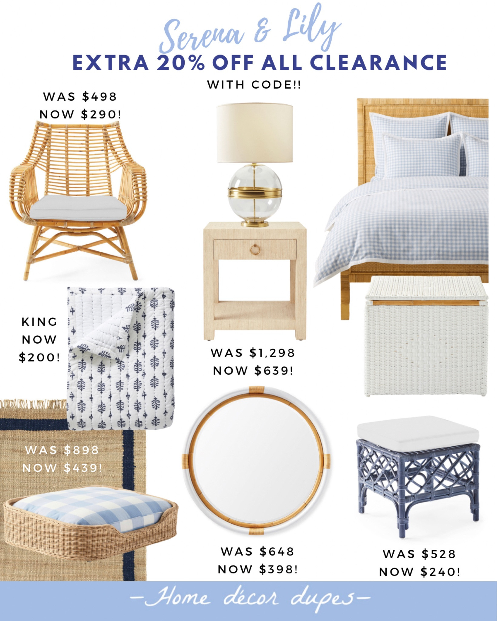 Incase you missed it yesterday, now all of Serena & Lily’s winter clearance items are an EXTRA 20% OFF with code: WISHES

I’m already seeing items sell out 😭 so if you’ve been eyeing something…don’t wait too long!! In some cases, this extra 20% off will basically feel like free shipping! So yay! 🙌🏻 more favorites from clearance linked 🤍

#LTKsalealert #LTKhome #LTKfamily