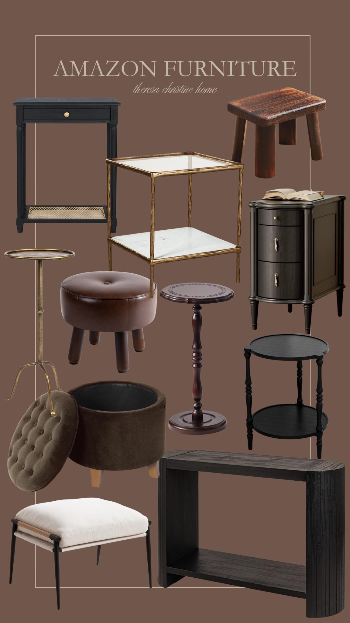 Amazon furniture favorites! Small space furniture like ottomans, side tables, and stools! 🤎🙌🏻 Amazon Home

#LTKHome