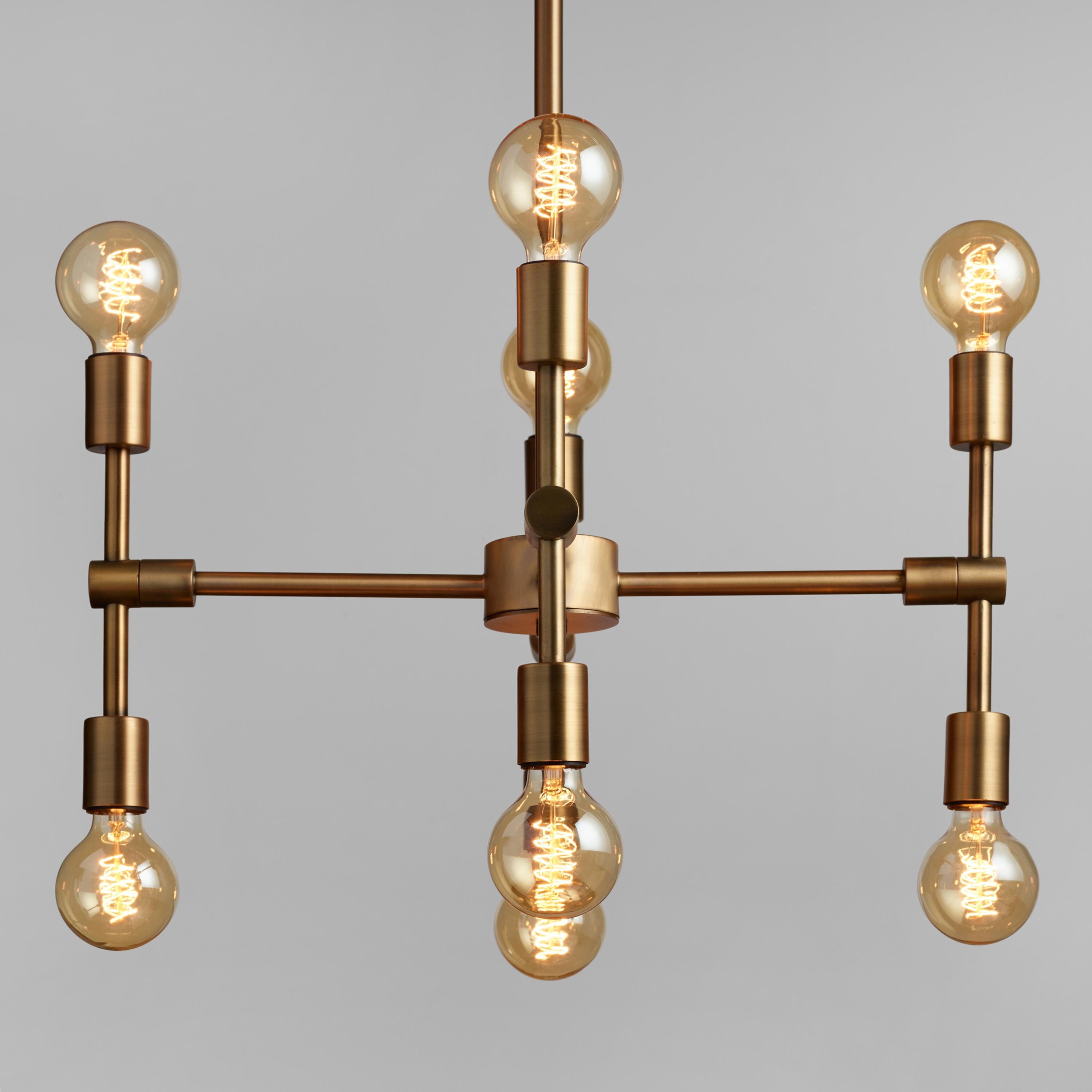 Antique Gold Modular 8 Bulb Chandelier | World Market