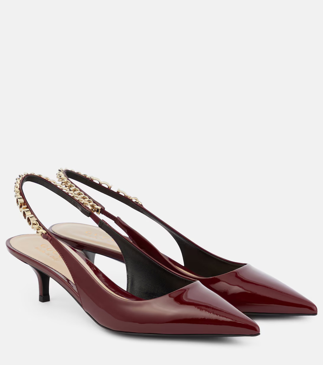 Gucci Signoria patent leather slingback pumps | Mytheresa (US/CA)