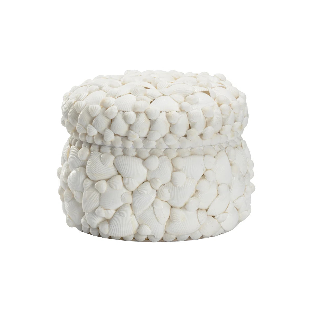 Round White Shell Box | Perigold
