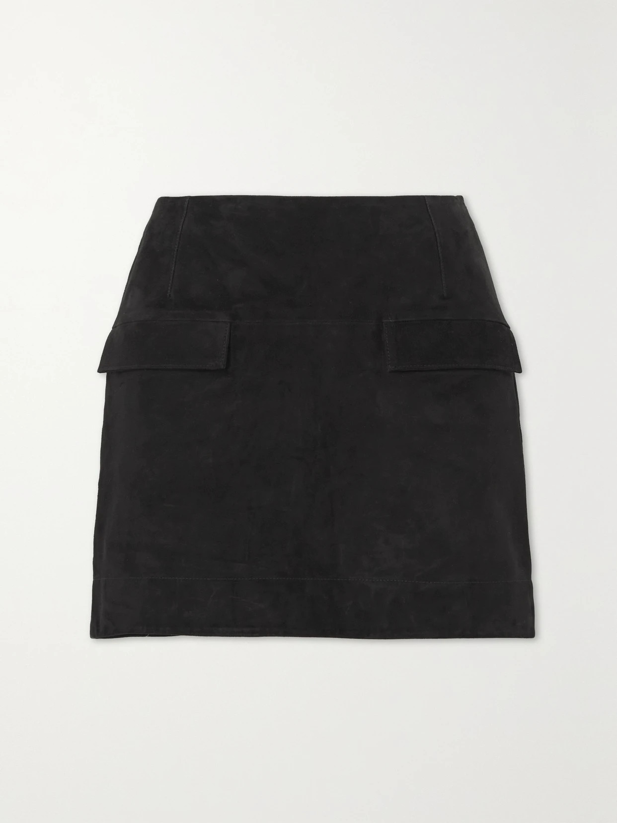 LOULOU STUDIO - Veria Suede Mini Skirt - Black | NET-A-PORTER (US)